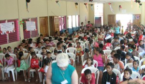 CAPTION: The vacation Bible school in Leon, Nicaragua conducted by members of Redeemer, Waterloo, Ontario, was “standing room only.”