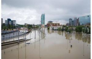 Parts of East Village were flooded on Friday, June 21, 2013.Photograph by: Tijana Martin, Calgary Herald