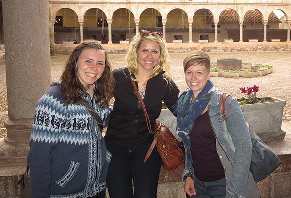Sarah McCrae, Stephanie Bohl, and Jenny Steinke (CLWR Administration Coordinator) in Peru