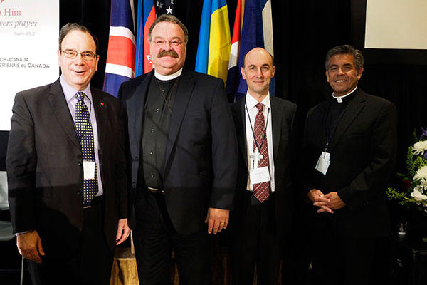 President Robert Bugbee (LCC), President Matthew Harrison (LCMS), Bishop David Altus (LCA), and Rev. Dr. David Wendel (NALC).