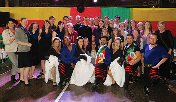 Concordia Concert Choir with gaucho performers, Porto Alegre.