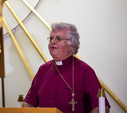 Bishop Donald Harvey speaks at the Militant Secularism conference.