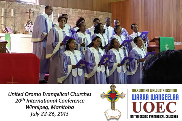 An Oromo choir sings at the 2015 United Oromo Evangelical Churches conference in Winnipeg.