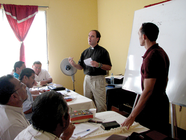 Rev. Brian Dunlop teaching Greek in Chinandega, Nicaragua.