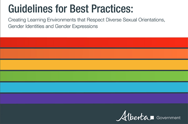 From the cover of the Alberta Government's new proposed guidelines on gender identity for schools.