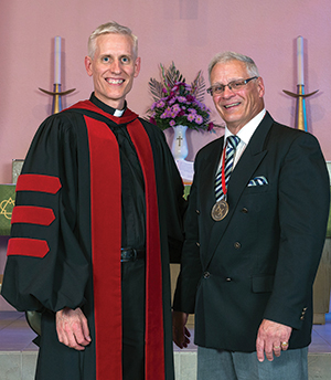 CLTS President Thomas Winger poses with Stephen Klinck.