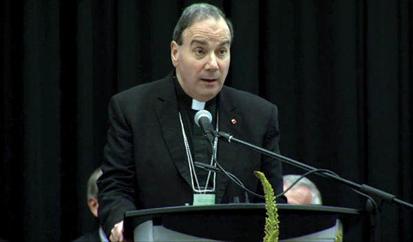 President Bugbee addresses the Canadian Conference of Catholic Bishops.