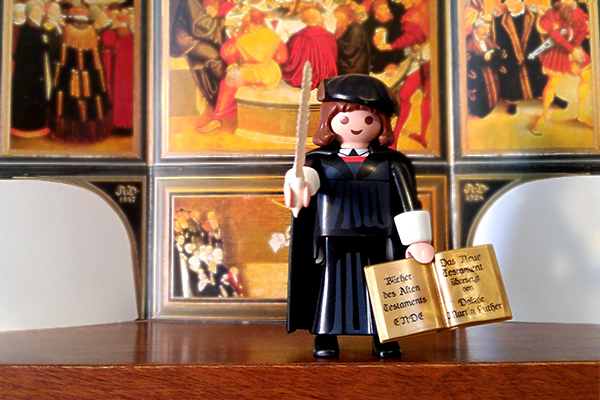 Playmobil's popular Martin Luther figurine.