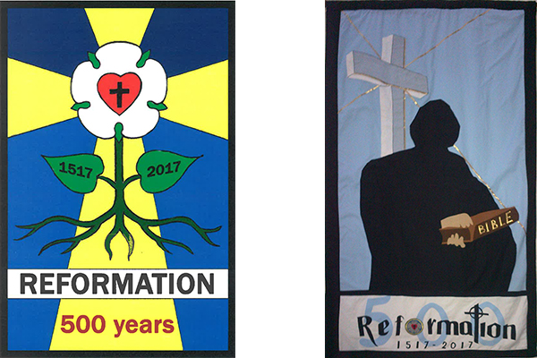 Reformation anniversary banners.