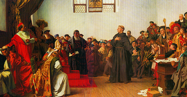 Martin Luther at the Diet of Worms (Anton von Werner, 1877).
